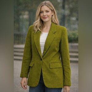 Elegant Green Women's Suit Jacket